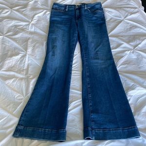 Good American Dark High Waist Jeans with Flare